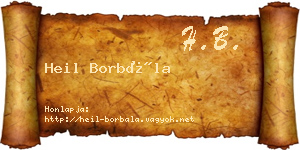 Heil Borbála névjegykártya